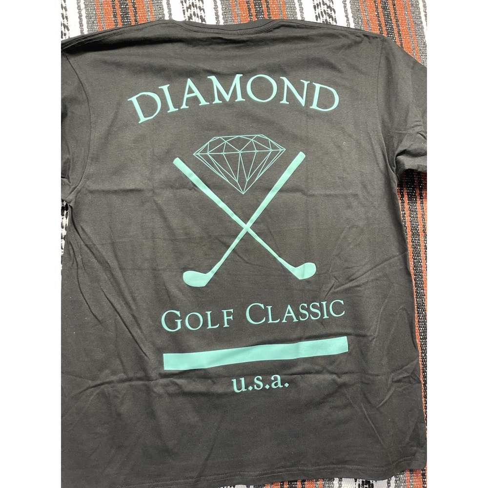 Diamond Supply Co Golf Classic Black Graphic Tee Size Large
